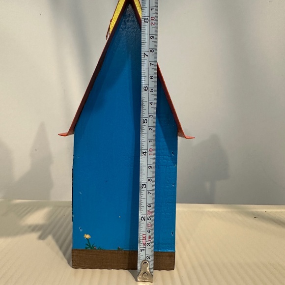 Colorful Decorative Church Birdhouse – Hand-Painted, 12" Tall - Picture 6 of 7